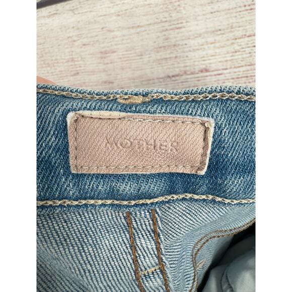 Mother The Super Stunner Ankle Double Vision Heart Jeans Womens 24 Blue - Picture 6 of 11
